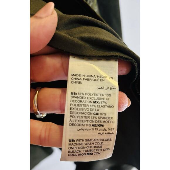 Chico’s Fauxsuede Drape Jacket Hippie Boho Embroidered Green Floral Size 3 XL/16 - Picture 7 of 16